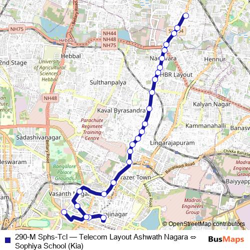 290-M Sphs-Tcl bus Line Map