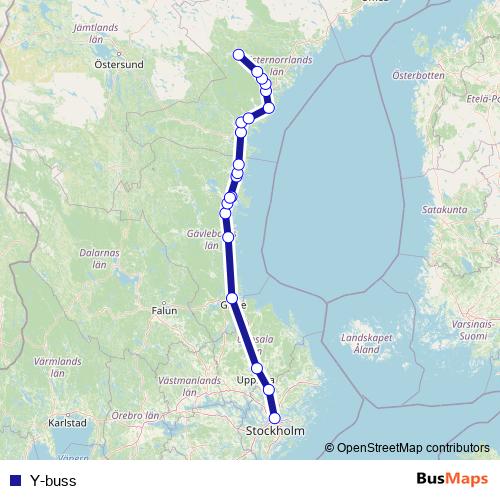 Y-buss bus Line Map
