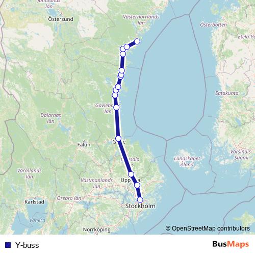 Y-buss bus Line Map