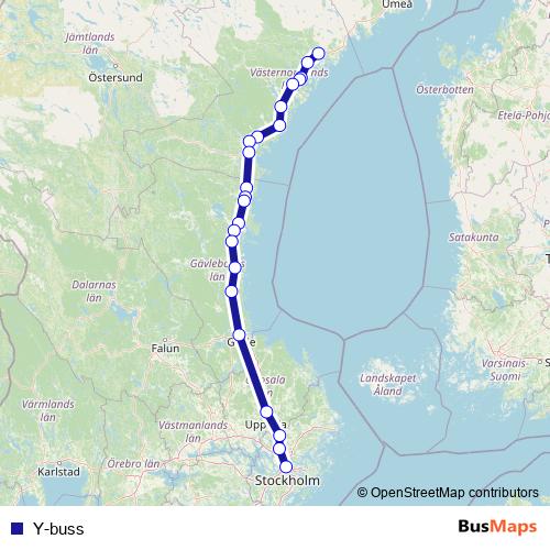 Y-buss bus Line Map