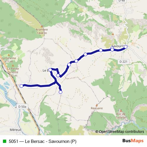 5051 bus Line Map