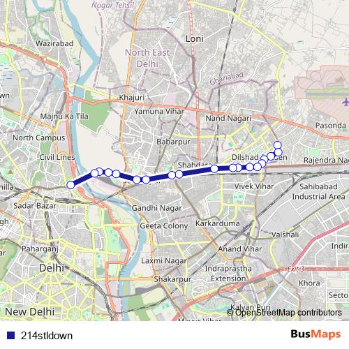 214stldown bus Line Map