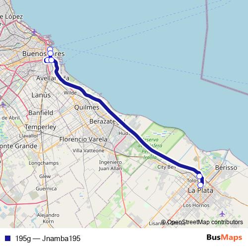 195g bus Line Map