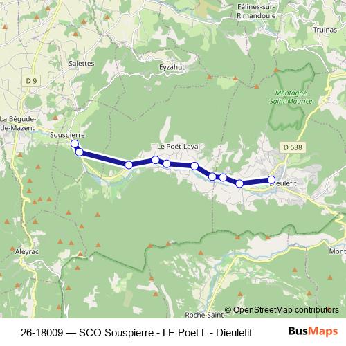 26-18009 bus Line Map