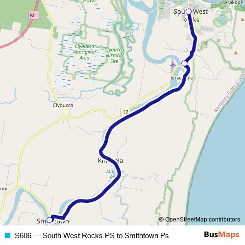 S606 bus Line Map