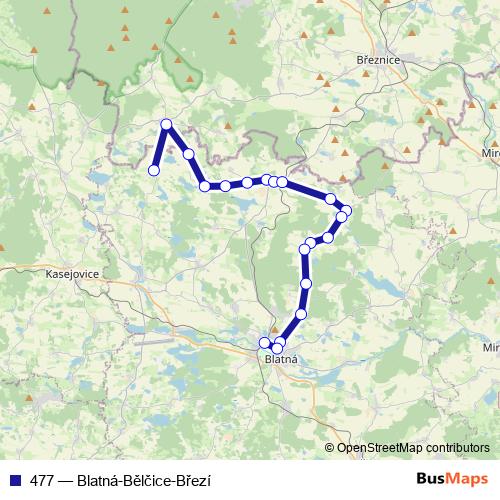 477 bus Line Map