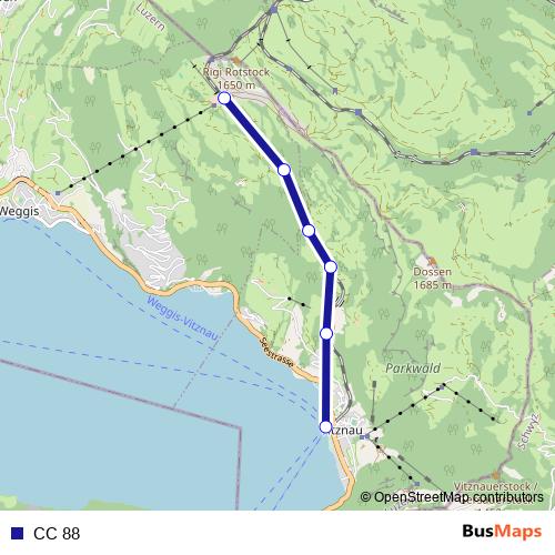 CC 88 rail Line Map