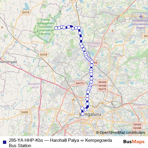 285-YA HHP-Kbs bus Line Map