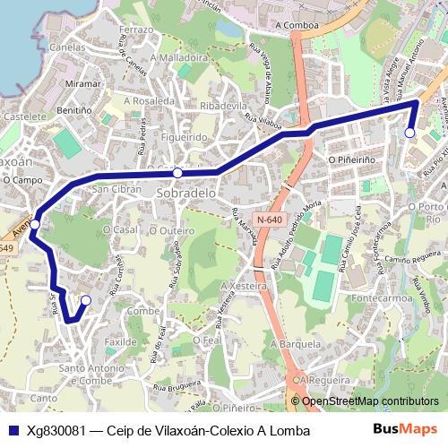 Xg830081 bus Line Map