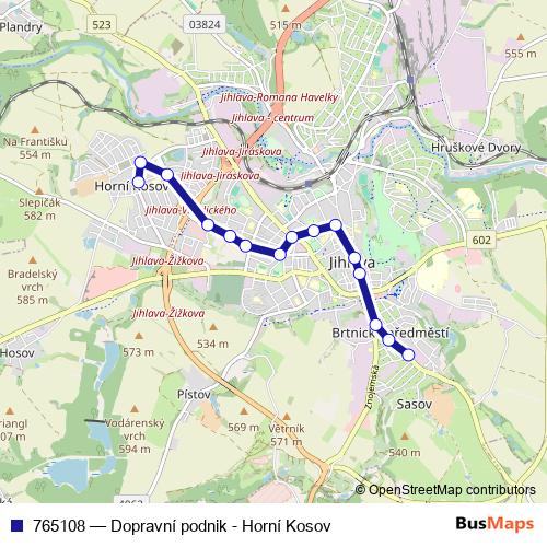 765108 trolleybus Line Map
