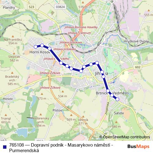 765108 trolleybus Line Map