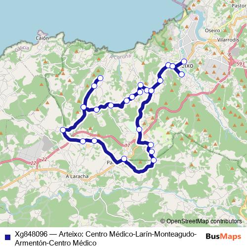 Xg848096 bus Line Map