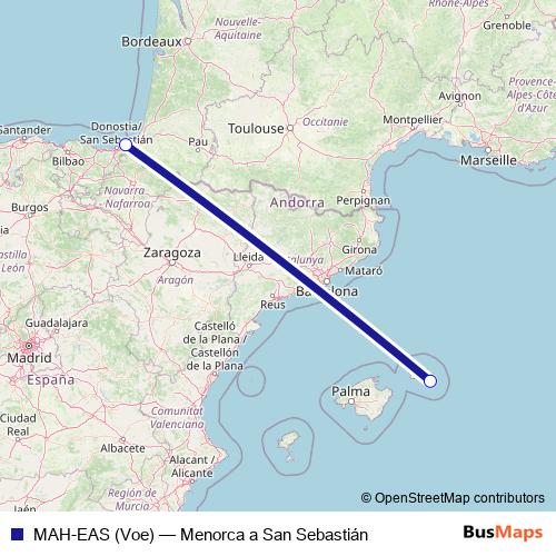 MAH-EAS (Voe) air Line Map