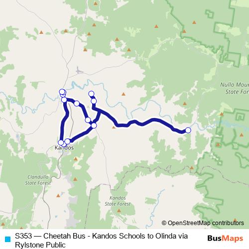 S353 bus Line Map