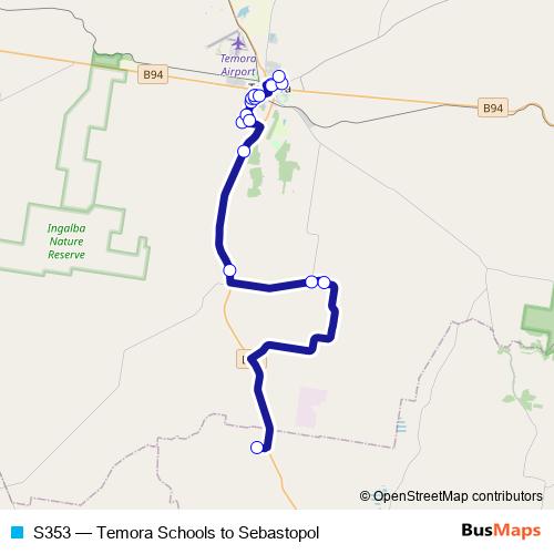 S353 bus Line Map