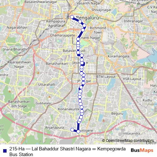 215-Ha bus Line Map