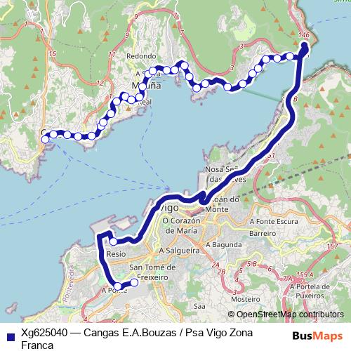 Xg625040 bus Line Map
