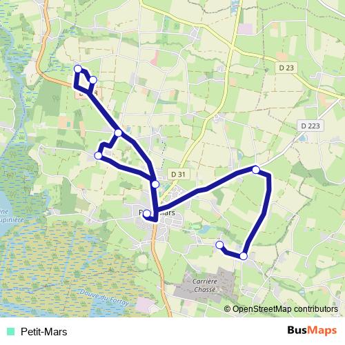 Petit-Mars bus Line Map
