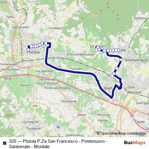 325 bus Line Map