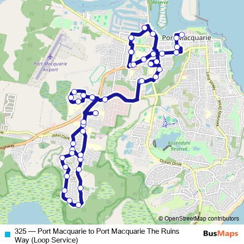 325 bus Line Map