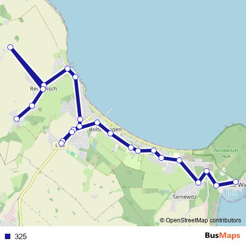 325 bus Line Map