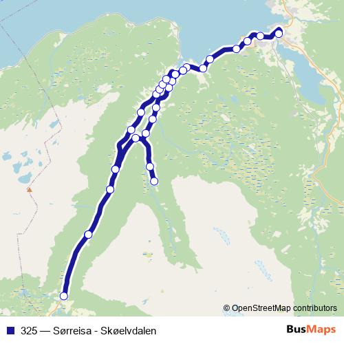 325 bus Line Map