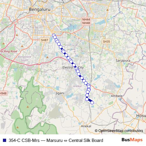 354-C CSB-Mrs bus Line Map