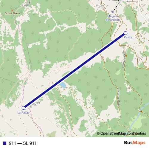 911 cable-car Line Map