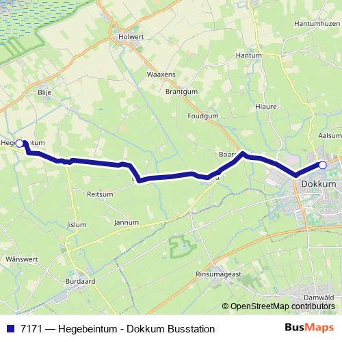 7171 bus Line Map