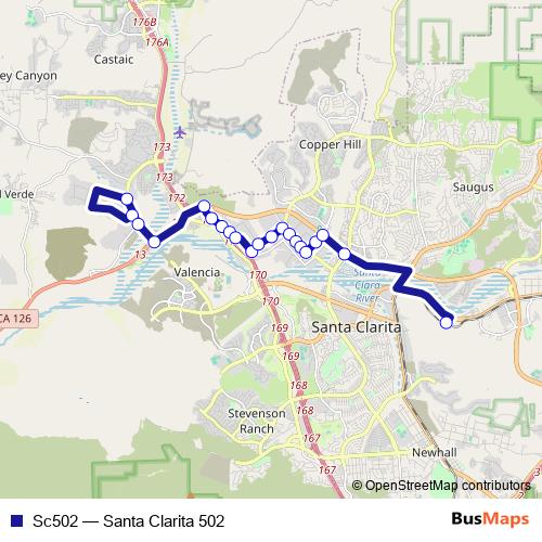 Sc502 bus Line Map