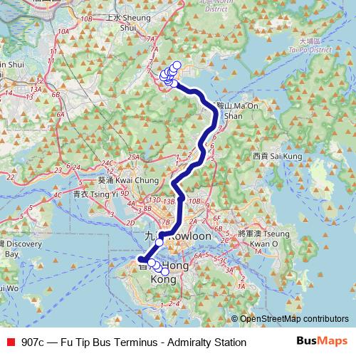 907c bus Line Map