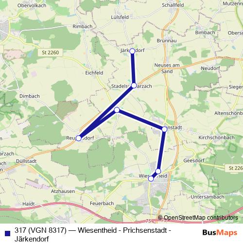 317 (VGN 8317) bus Line Map