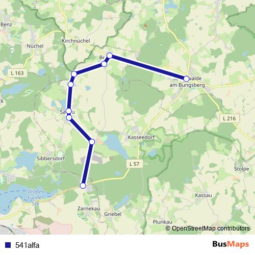 541alfa bus Line Map