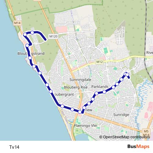 Tv14 bus Line Map