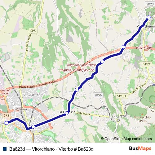 Ba623d bus Line Map