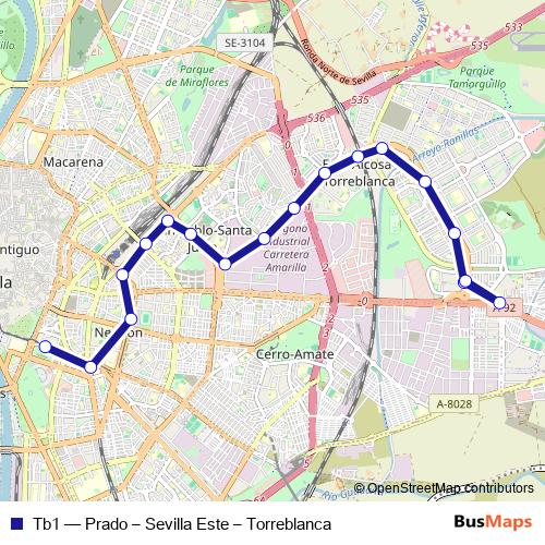 Tb1 bus Line Map