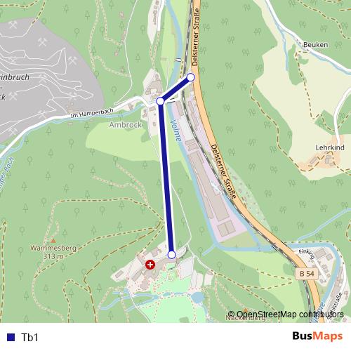 Tb1 bus Line Map