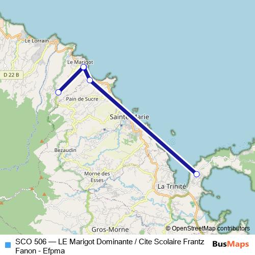SCO 506 bus Line Map