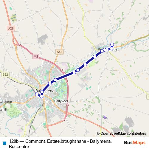 128b bus Line Map