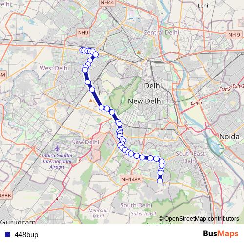 448bup bus Line Map