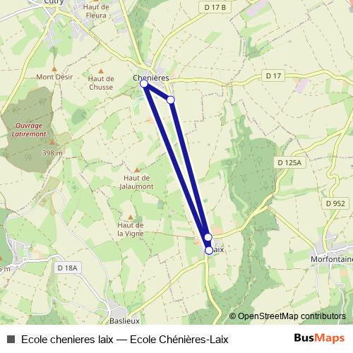Ecole chenieres laix bus Line Map