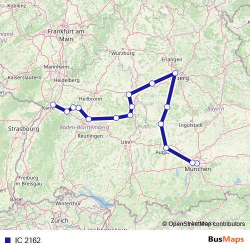 IC 2162 rail Line Map