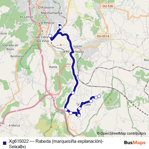 Xg615022 bus Line Map