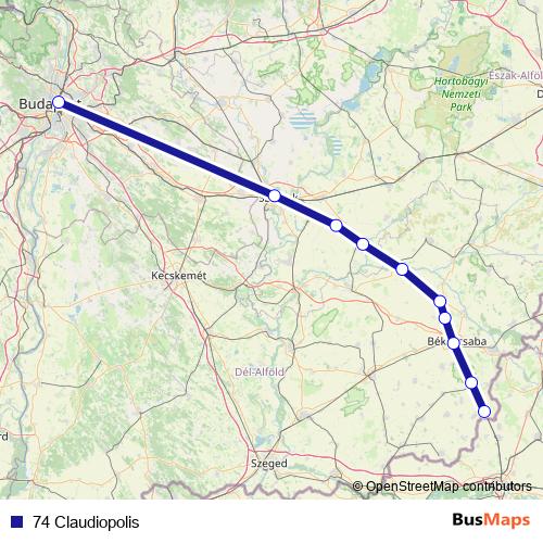 74 Claudiopolis rail Line Map