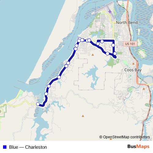 Blue bus Line Map