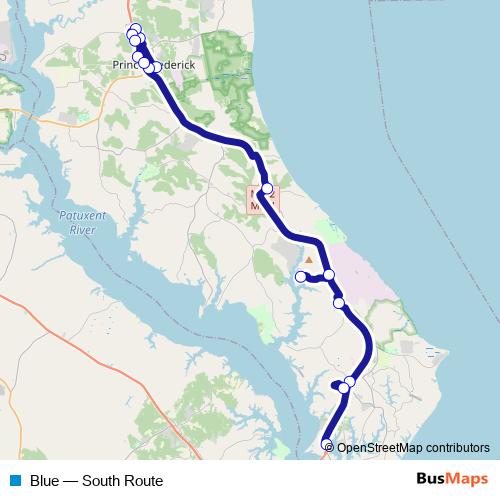 Blue bus Line Map