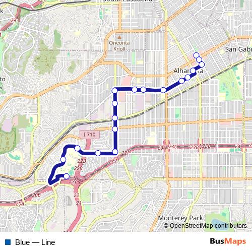 Blue bus Line Map