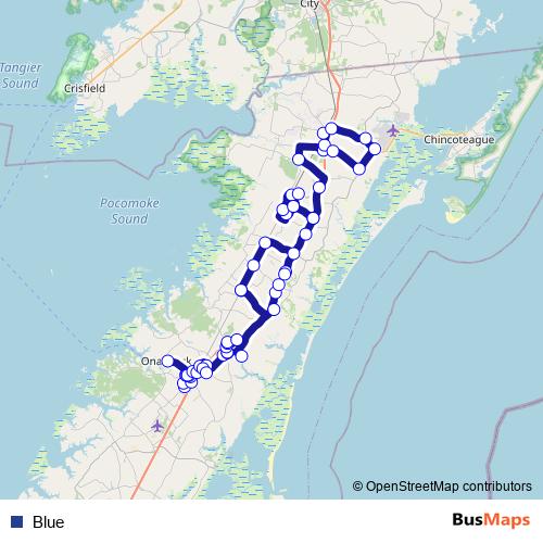 Blue bus Line Map