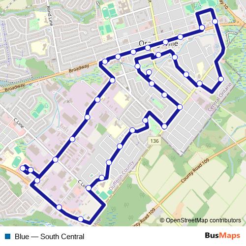 Blue bus Line Map