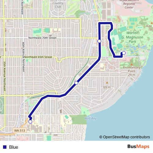 Blue bus Line Map